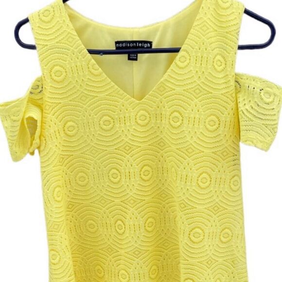 NWT Madison Leigh size 10 yellow lace dress - Picture 3 of 7